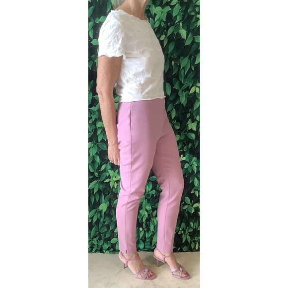 💜 White House Black Market Lavender Skinny Ankle Pants – Size 4 - Picture 3 of 5